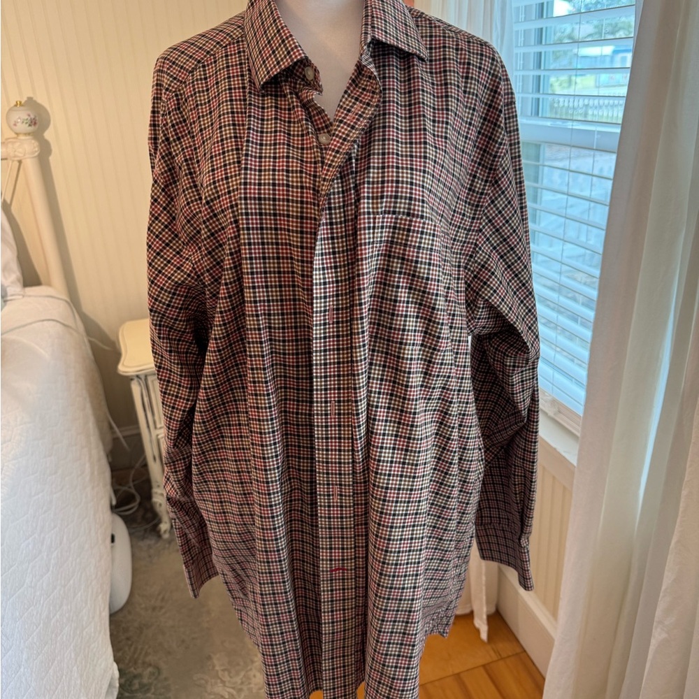 Men's Checkered Shirt - Black and Red